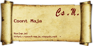 Csont Maja névjegykártya
